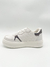 TENIS YASMIN FLATFORM MÉDIO BRANCO DETALHES PRATA VELHO TR517 ( 2205 ) - Moos Store - Moda Feminina Online