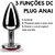 PLUG ANAL P DE AÇO INOXIDÁVEL CÔNICO COM CRISTAL ARREDONDADO SEXY - comprar online