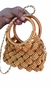 Cartera Macrame Mini Shell Dorada