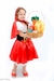 Fantasia Vestido Chapeuzinho Vermelho Infantil Festa Luxo Com Capuz - comprar online