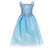 Fantasia Vestido Frozen Azul Infantil Festa Luxo Capa