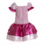 Fantasia Vestido Peach Rosa Infantil Festa Luxo - comprar online