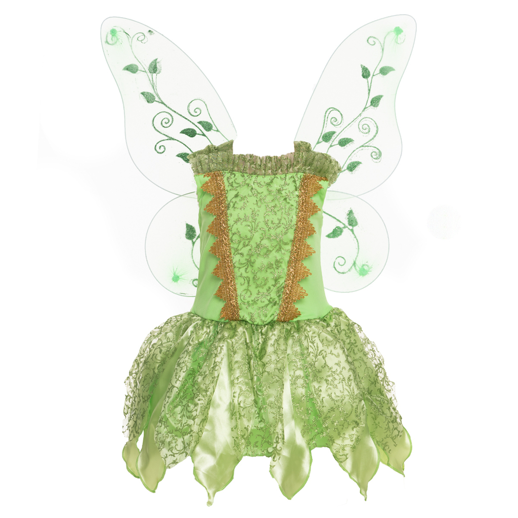 Principal Vestido Tinker Bell Fada Verde Infantil