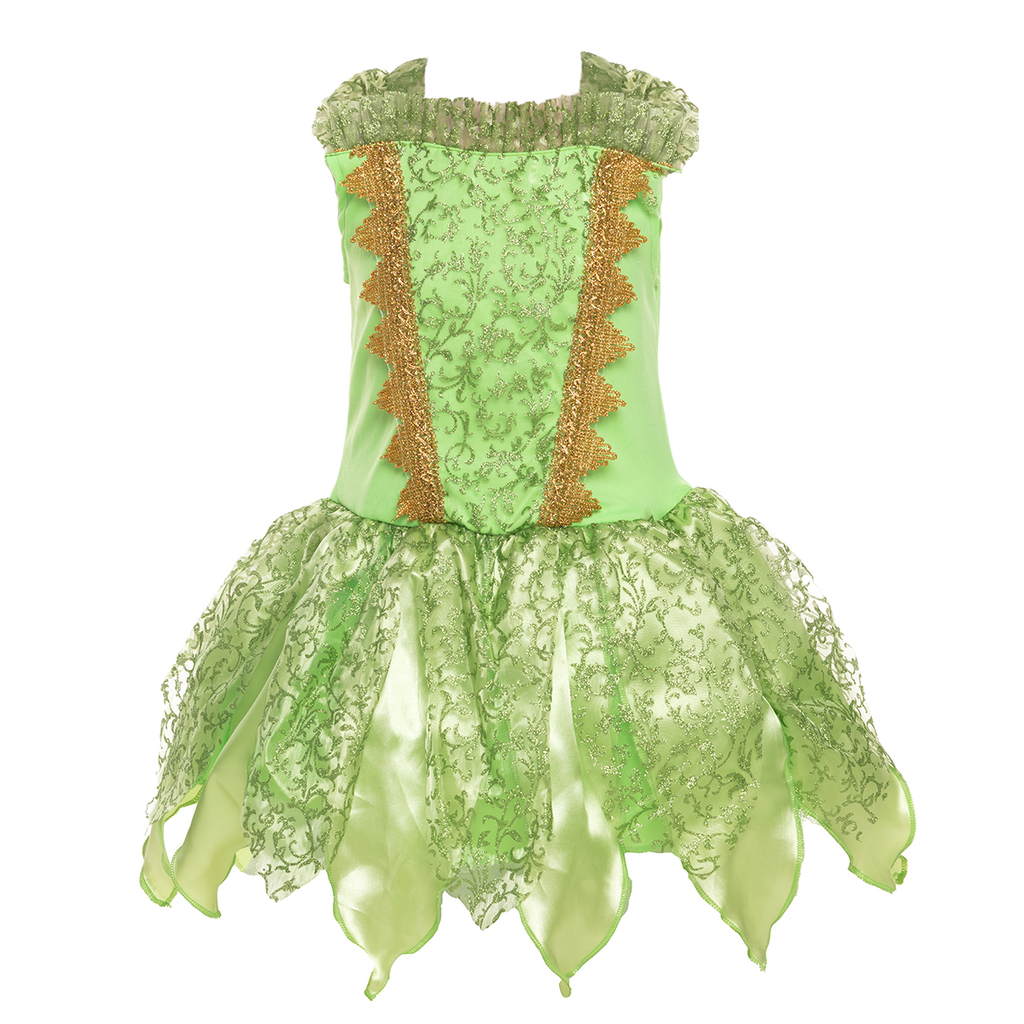 Principal Vestido Tinker Bell Fada Verde Infantil