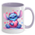 Caneca Personalizada Interior e Alça Lilas Stitch Com nome