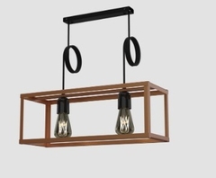 Colgante rectangular de dos luces - comprar online