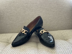 Romina Flats Negro Drilo (Forro Piel)