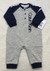 Macacão cinza com manga azul marinho Calvin Klein infantil - loja online