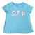 Camiseta Manga Curta Infantil Gap Azul com Estampa Corações