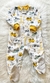 Pijama Macacão infantil Carter's Branco/Amarelo Tratores