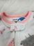 Pijama Macacão Carter's em Fleece Branco e Rosa Ouriço Pé - comprar online