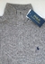 Blusa malha cinza com detalhe zíper na gola Ralph Lauren na internet