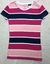 Camiseta Manga Curta Rosa C/Listras Coloridas Tommy Hilfiger - loja online