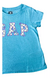 Camiseta Manga Curta Infantil Gap Azul com Estampa Corações