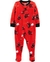Pijama Macacão Carter's em Fleece Vermelho Gato Ninja