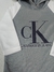 Camiseta Manga Longa Cinza Com Capuz Infantil Calvin Klein - comprar online