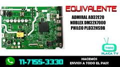 PLACA MONOPLACA ADMIRAL AD32E20 COD: 5800-A7M31B-0P10