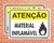 Placa Atenção Material Inflamável. (AT04)