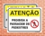 Placa Atenção Proibida a passagem de pedestres (AT25)