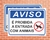 Placa Aviso É proibida a entrada com animais (AV24)