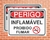 Placa Perigo Inflamável proibido fumar (Cod: PE27)