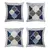 Kit 4 Capa Almofada Macia Decorativa Dupla Face 45x45 Azul