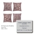 Kit 4 Capas De Almofada 45x45 Jacquard Sala e Quarto Dupla Face Cor Vinho