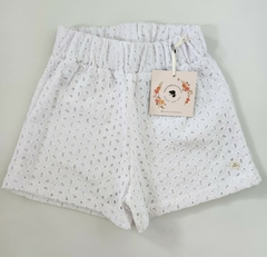 Pantalon Nena Short Voile Bordado (Blanco)