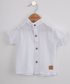 Camisa Bebe MC Cotton Baby Cuello Mao (Blanco)