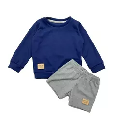 Conjunto Niños Atila Panal (Azul Marino y Gris)