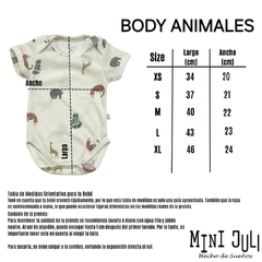 Body Bebe MC Morley con Animalitos (Natural) - comprar online