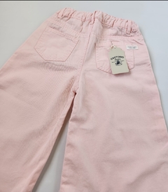 Pantalon Nena Ancho Gabardina Desflecado (Rosa) - comprar online