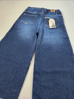 Pantalon Nena Ancho Jeans Desflecado (Azul) - comprar online