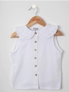 Camisa Nena con Cuello (Blanco)