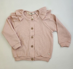 Campera Beba Volados Waffle (Rosa)