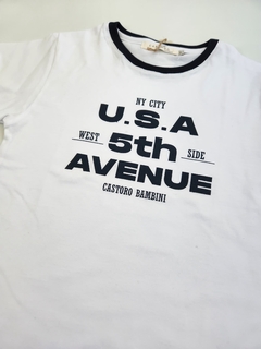 Remera Nene MC USA (Blanca) - comprar online