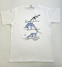 Remera Nene MC Dinosaurios Esqueleto (Blanco)