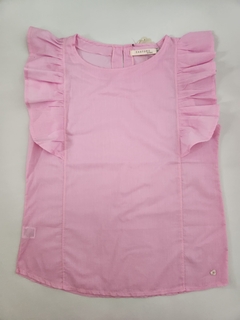 Blusa Nena MC Voile con Volados (Rosa)