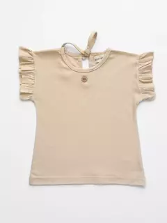 Remera Beba/Nena MC Volado en Manga (Camel)