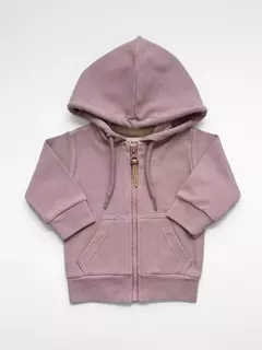 Campera Bebes/as Micropanal con Capucha (Rosa)