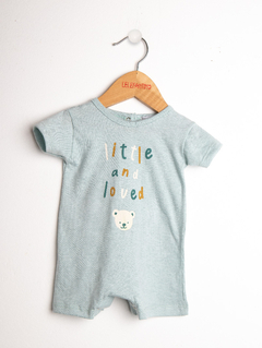 Enterito Bebe Manga Corta Little and Love (Verde agua)