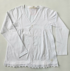 Campera Nena Jersey Puntilla (Blanco)