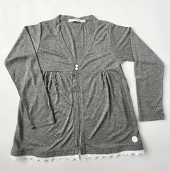 Campera Nena Jersey Puntilla (Gris Oscuro)