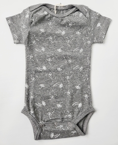 Body BB Manga Corta Algodon con Lycra (Gris)