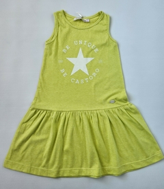 Vestido Nena Estampa Estrella (Verde Lima)