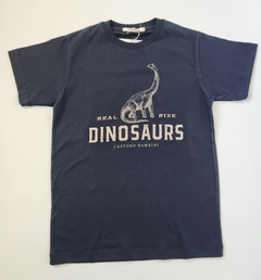 Remera Nene Manga Corta Dinosaurio (Negro)