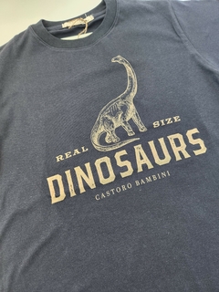 Remera Nene Manga Corta Dinosaurio (Negro) - comprar online