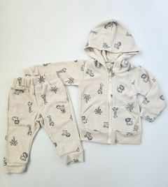 Conjunto BB Towel Animales UNISEX: Campera + Babucha (Beige) - comprar online