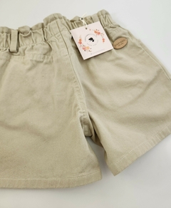 Pantalon Nena Short cintura fruncida (Beige) - comprar online