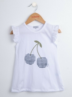 Remera Nena MC Charo Cereza (Blanca)